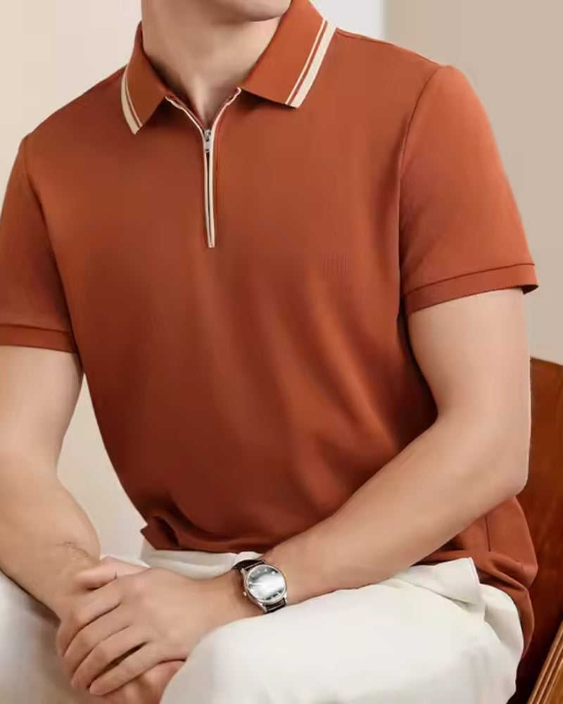 Ridgeway Zip Polo Shirt - Sleek, Comfortable Zip Polo for Everyday Wear