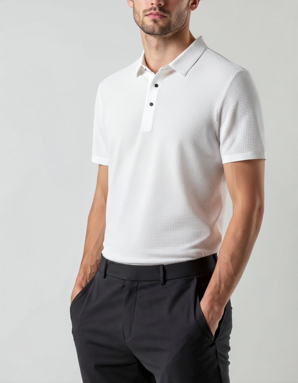 Prestigio Silk Polo Shirt - Wrinkle-Resistant Comfort