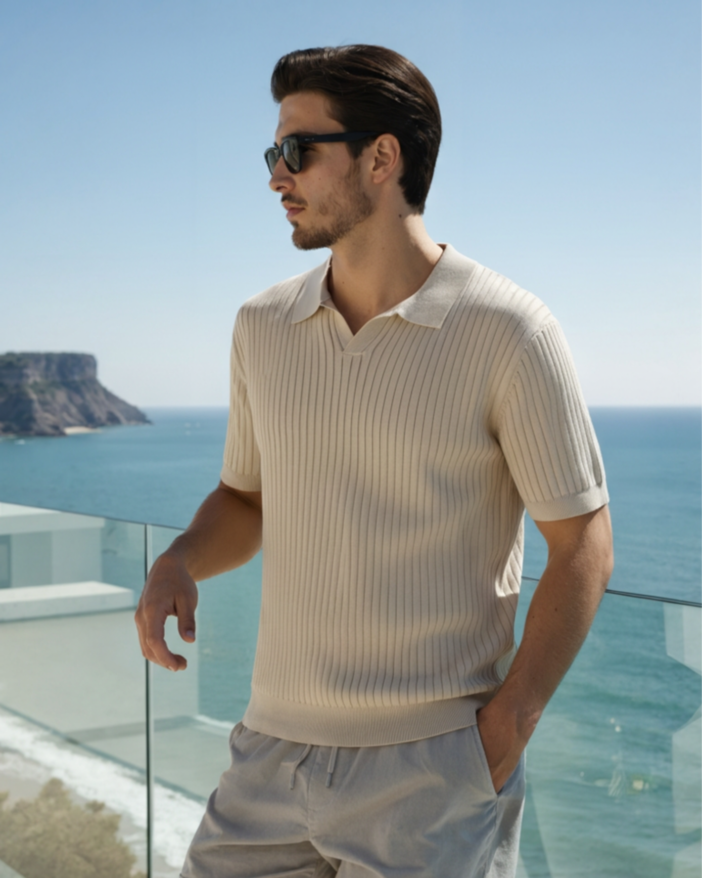 Premium Ribbed Polo Shirt — Sleek, Soft, and Elevated