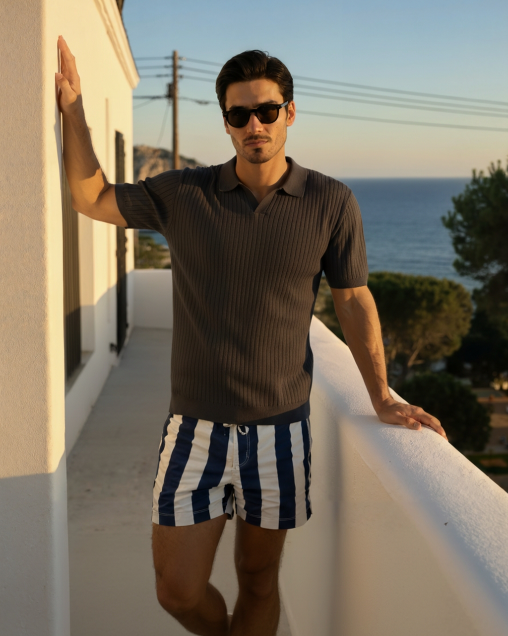 Premium Ribbed Polo Shirt — Sleek, Soft, and Elevated